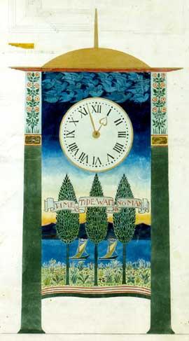 Design for a clock, by CFA Voysey.
