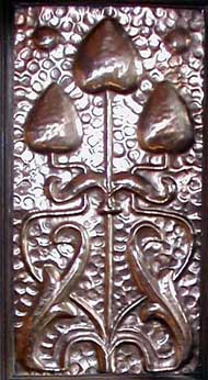 Copper panel from Shapland and Petter Overmantle