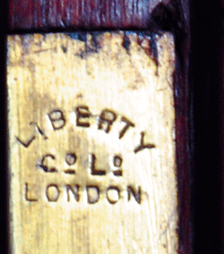 Liberty&Co stamp on brass lock
