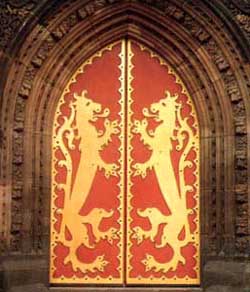 Pugin. Doors of St Giles, Cheadle.