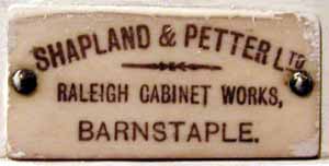 Original Label Shapland and Petter, courtesy of Museum of North Devon.